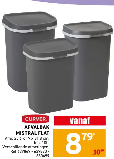 Promotie: Afvalbak mistral flat