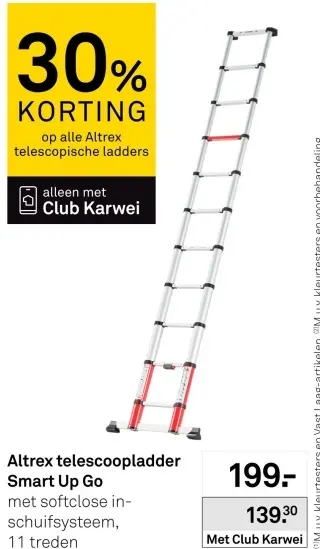 Aanbieding: telescoopladder Smart Up Go