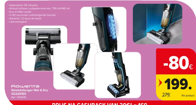 Promotie: Steelstofzuiger Wet & Dry GZ2251E0