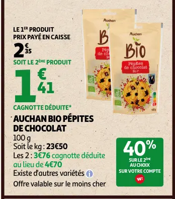 Promotie: Pépites de chocolat