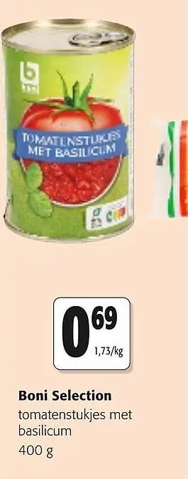 Promotie: tomatenstukjes met basilicum