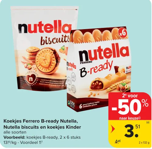 Aanbieding: Koekjes Ferrero B-ready Nutella, Nutella biscuits