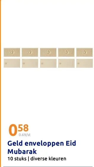 Aanbieding: Geld enveloppen Eid Mubarak