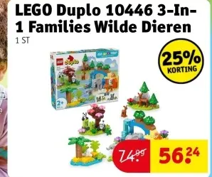 Promotie: LEGO Duplo 10446 3-In-1 Families Wilde Dieren