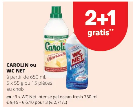 Offre: CAROLIN ou WC NET