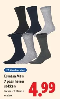 Aanbieding: 7 paar heren sokken