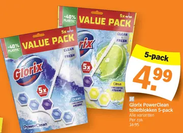 Aanbieding: Glorix PowerClean toiletblokken