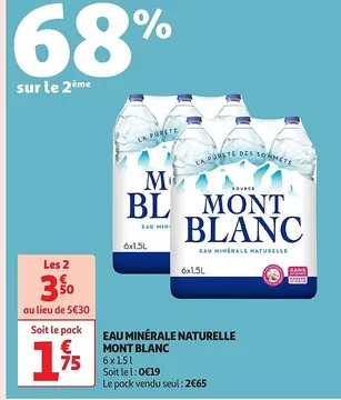 Offre: EAU MINÉRALE NATURELLE MONT BLANC