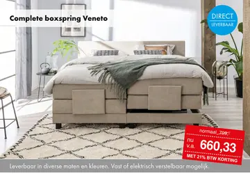 Aanbieding: Veneto boxspring taupe