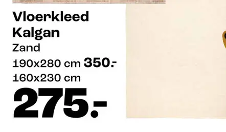 Promotie: Vloerkleed Kalgan Zand