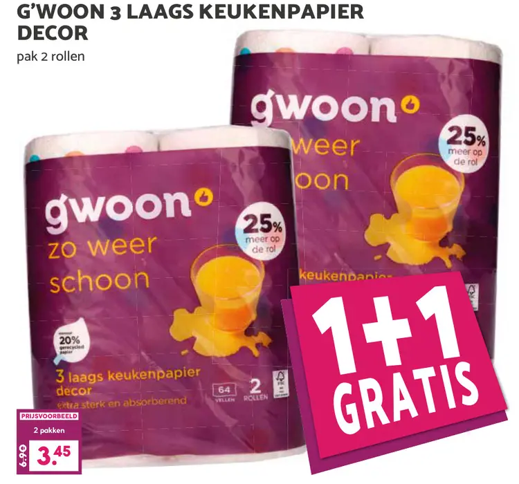 Aanbieding: 3 laags keukenpapier decor