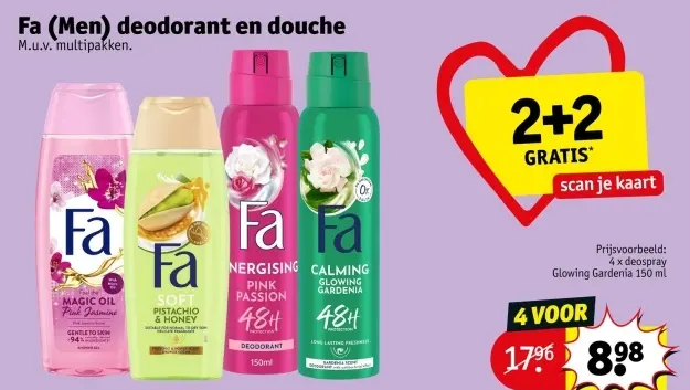 Promotie: Deodorant en Douche