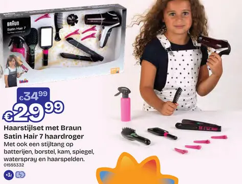 Aanbieding: Braun Satin Hair 7 kappersset met accessoires