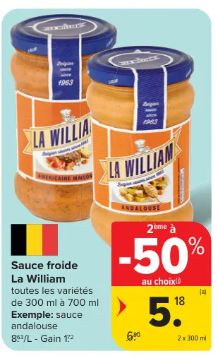 Offre: Sauce froide