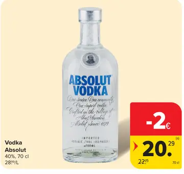 Offre: Vodka Absolut
