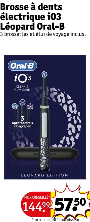 Offre: Brosse à dents électrique iO3 Léopard