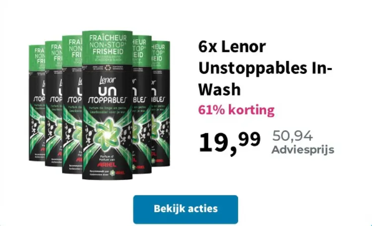 Aanbieding: Lenor Unstoppables In-Wash