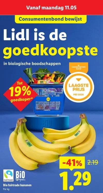 Aanbieding: Bio fairtrade bananen