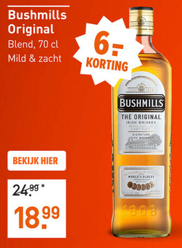 Aanbieding: Bushmills Original 70CL Whisky