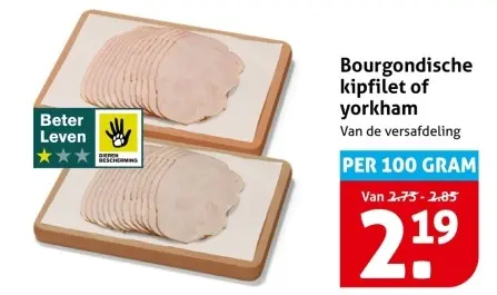 Aanbieding: Bourgondische kipfilet of yorkham