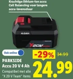 Aanbieding: Accu 20 V 4 Ah