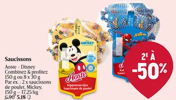 Offre: Disney Mini saucissons jambon