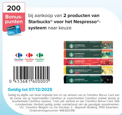 Promotie: Starbucks Nespresso System