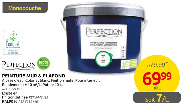 Offre: Peinture mur & plafond