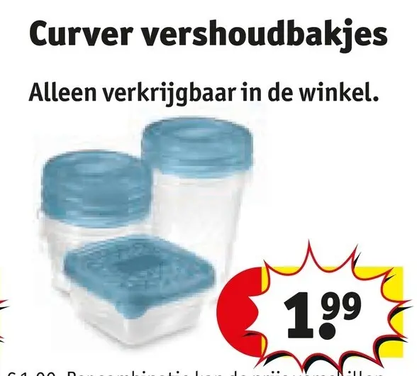 Aanbieding: Curver vershoudbakjes