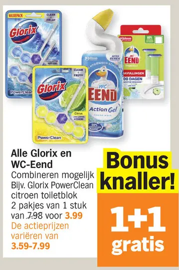 Promotie: Glorix en WC-Eend