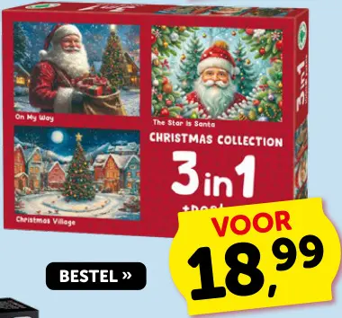 Promotie: Christmas Collection 3 in 1 puzzel