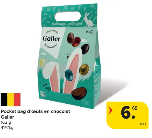 Offre: Pocket bag d'œufs en chocolat
