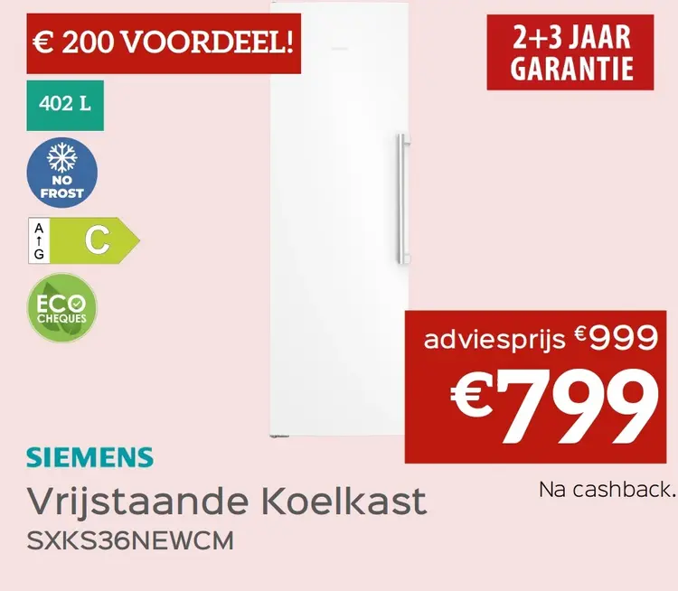 Promotie: Vrijstaande Koelkast