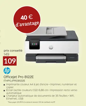 Offre: Officejet Pro 8122E