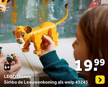 Aanbieding: LEGO Disney Simba de Leeuwenkoning als welp 43243