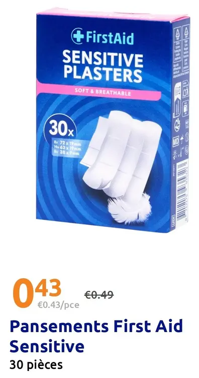 Offre: First Aid Pansements Sensitive