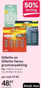 Aanbieding: Gillette en Gillette Venus grootverpakking