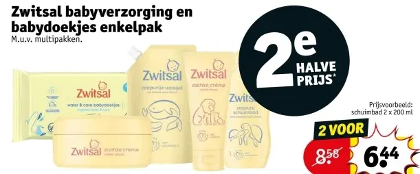 Aanbieding: Zwitsal babyverzorging en babydoekjes enkelpak