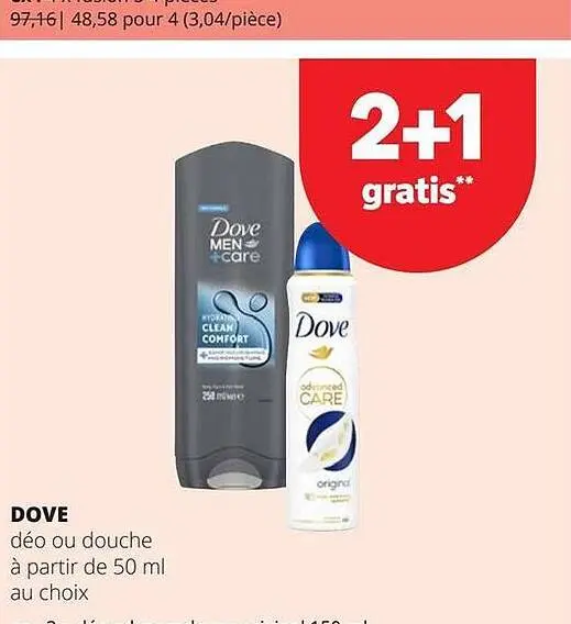 Offre: Déo ou douche