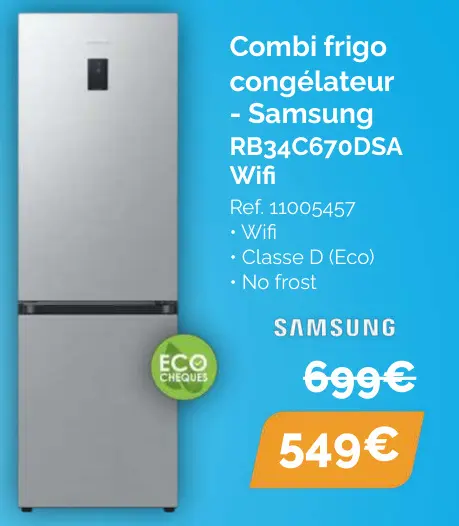 Offre: Combi frigo congélateur