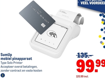 Aanbieding: SumUp mobiel pinapparaat Type Solo Printer