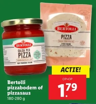 Aanbieding: Bertolli pizzabodem of pizzasaus