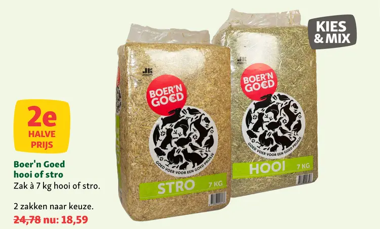 Aanbieding: Boer'n Goed hooi of stro