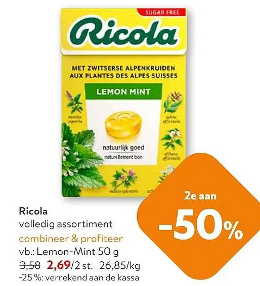 Promotie: Ricola volledig assortiment