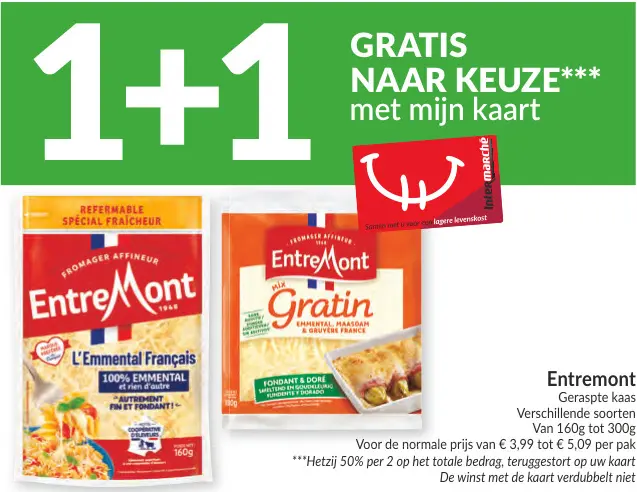 Promotie: Geraspte kaas