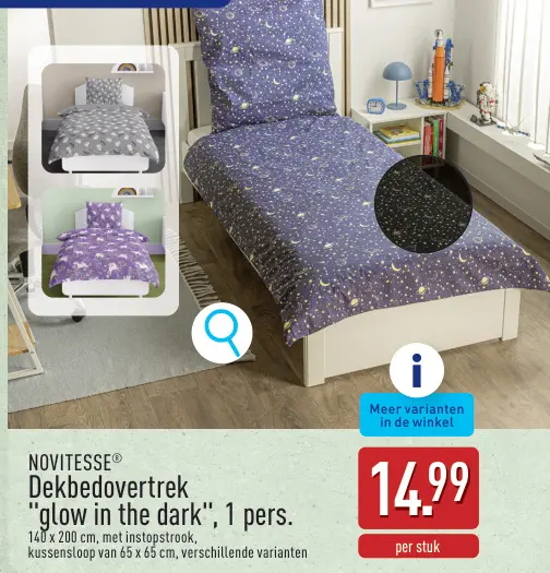 Promotie: Dekbedovertrek "glow in the dark",