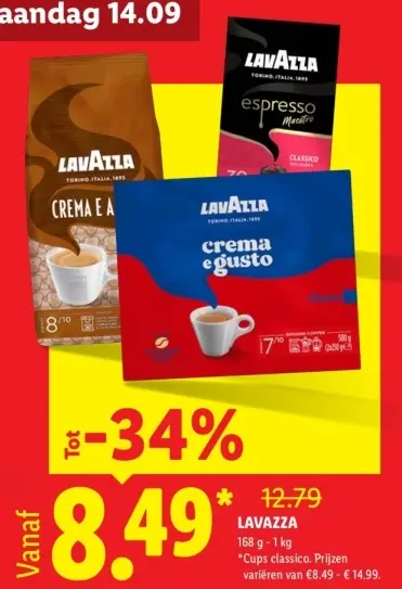 Aanbieding: Koffiebonen, gemalen koffie of cups