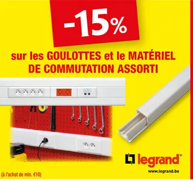 Offre: GOULOTTES et le MATÉRIEL DE COMMUTATION ASSOR