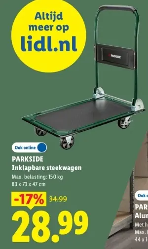 Aanbieding: Inklapbare steekwagen