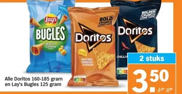 Aanbieding: Doritos en Lay's Bugles